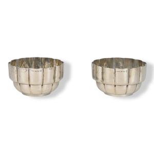 Bulgari - Pair Of Sterling Silver Cups - Italy 1974